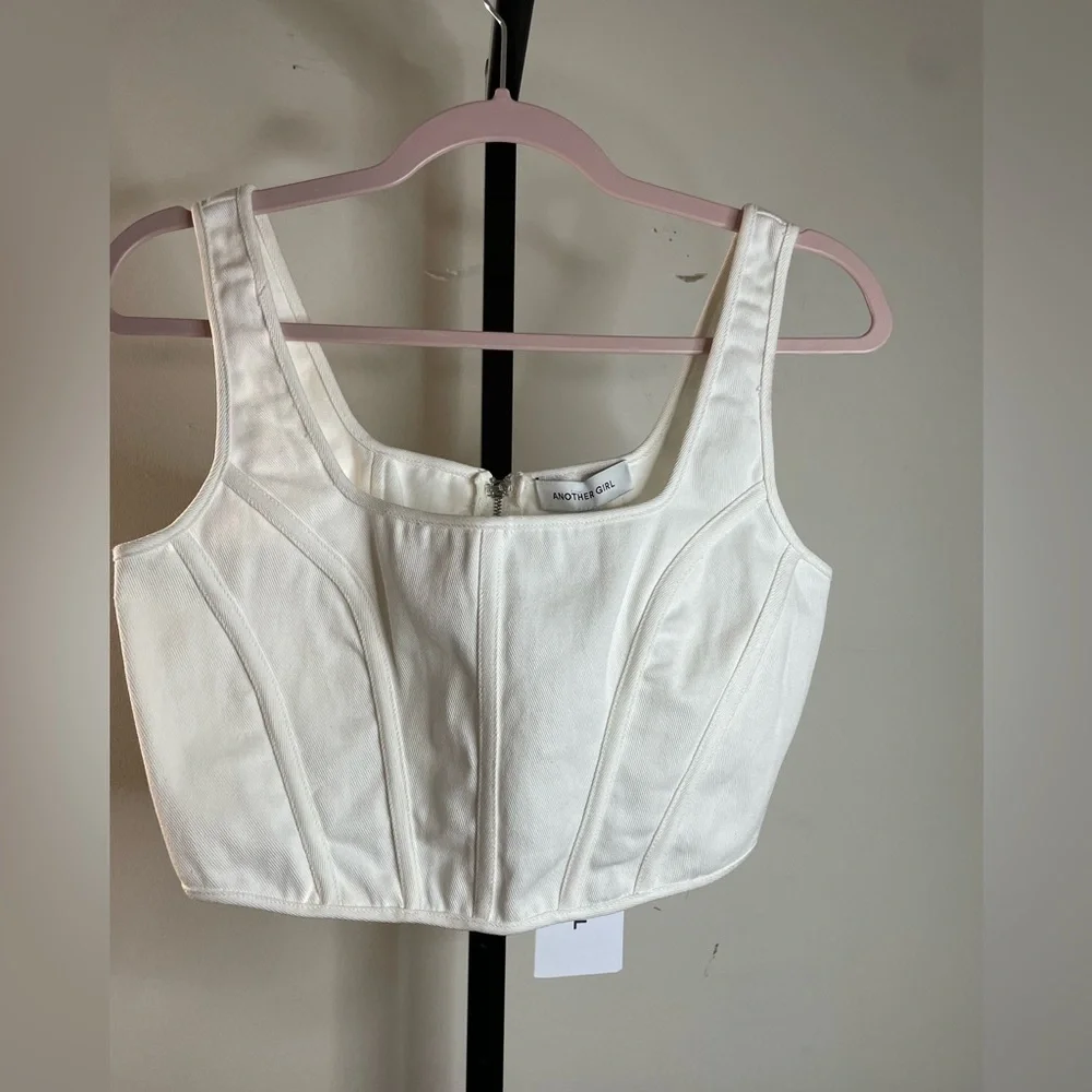 NWT Another Girl||Cut Work Jean Corset,Size Medium. Floral design. - Picture 10 of 10